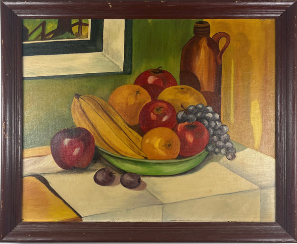 Vintage Fruit Bowl Still Life, Framed