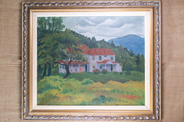 A. Champanier Signed 1929 Gorgeous Landscape, Framed Vintage Oil Painting